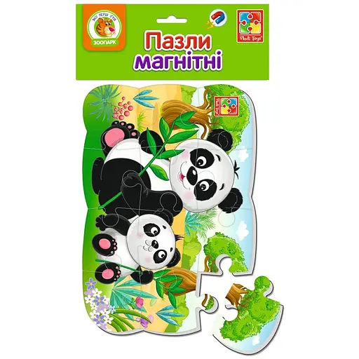 Пазли на магніті Vladi Toys А5 Пандочка 12 елементів укр. VT3205-80