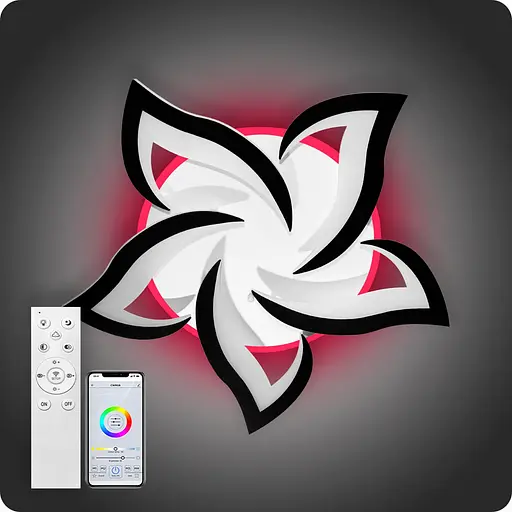 Люстра світлодіодна 517 Light 3color з пультом 80Вт Чорний (02073) - фото 1