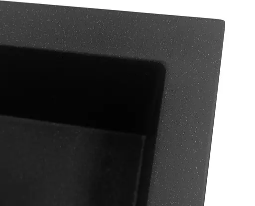 Гранітна кухонна мийка Rea West XL black matt ZLE-00136, Чорний матовий - фото 3