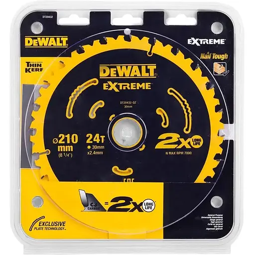 Диск пильный DeWalt Extreme 210 х 30 мм 22 зуба (DT20432)