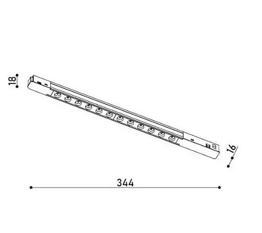 Світильник магнітний трековий Kloodi KDMG-SLIM-LINE344 DL 12W 4K BK - фото 2