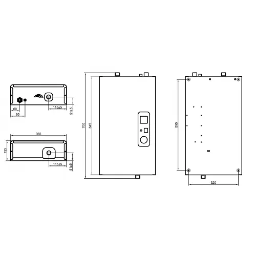 Электрический котел Dnipro Мини механический с насосом ИВО 30 кВт 380 В - фото 2