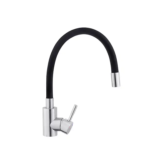 Смеситель для кухни с гибким изливом Kroner KRP Edelstahl Klassisch - ESG035BLK CV024353 Хром матовый - фото 4