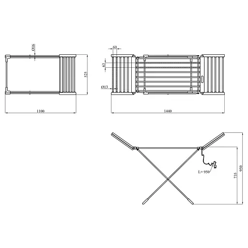 Електрична сушарка для білизни Kroner KRP Hitze - Diva WEI701T (CV035342) - фото 7