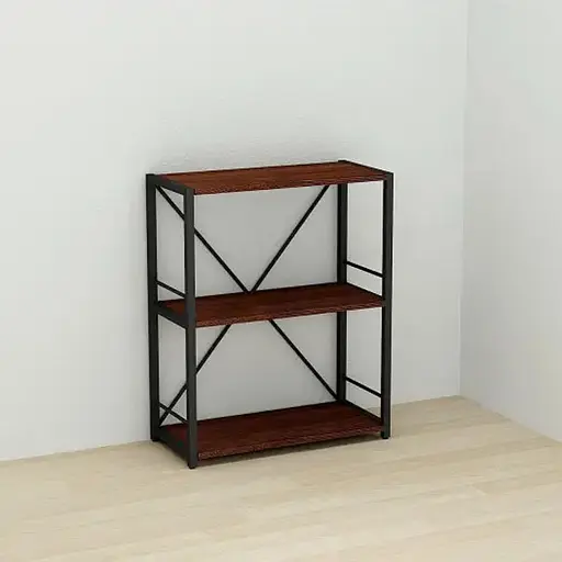 Этажерка 3/60 Ferrum-decor Серии Коннект 73x60x28 черный ДСП Венге 16мм (FRD-105549)