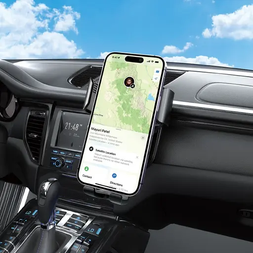 Автодержатель X15 с беспроводной зарядкой 15W черный - фото 2