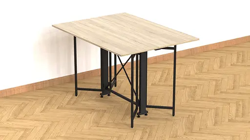 Стіл-книга трансформер Спайдер Ferrum-decor 750x1150x880 Чорний метал ДСП Дуб Сонома 16 мм (FRD-105091) - фото 2