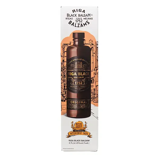 Уценка. Бальзам Riga Black Balsam 45% 0.7 л в подарочной упаковке - фото 2