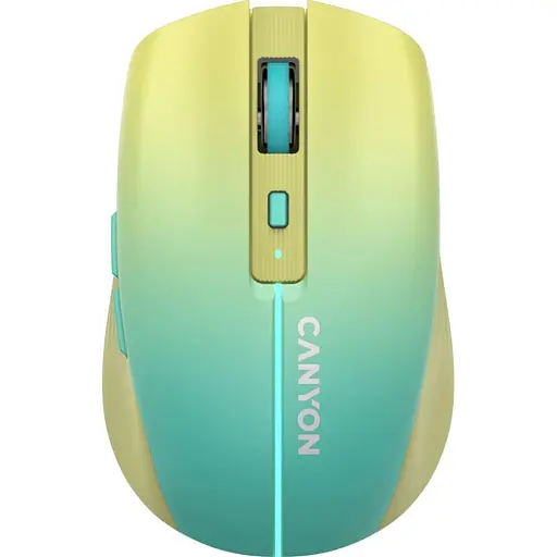 Миша Canyon MW-44 Wireless Charge Yellow Blue (CNS-CMSW44UA) - фото 1
