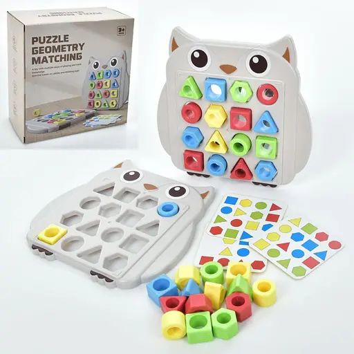 Дитяча гра сортер Puzzle Geometry Matching ME-104, 2 ігрових поля, геометричні фігури - фото 2