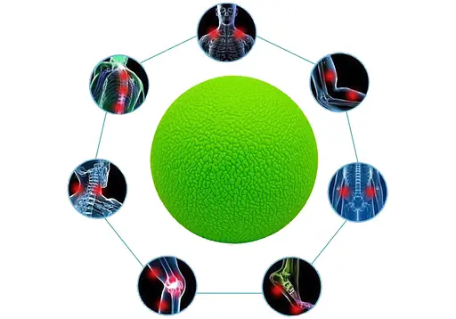 Массажный мячик EasyFit TPR 6 см зеленый (EF-2075-GN) - фото 2