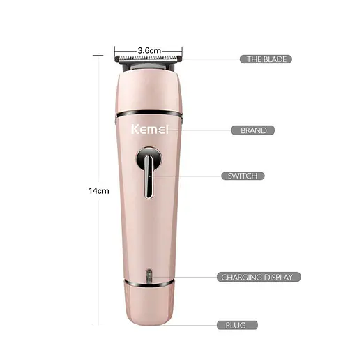 Kemei Универсальный триммер с различными насадками Km 1015 - фото 6