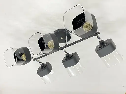 Стельова Люстра на 6 плафонів VALESO 91134/6 (Чорний+Хром)