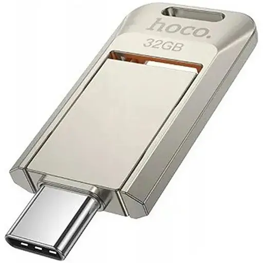 USB флеш накопитель Hoco UD17 32GB Type-C металлический серебристый - фото 1