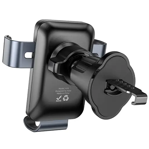 Автодержатель Hoco H70 Gamble gravity (air outlet) Black - фото 3