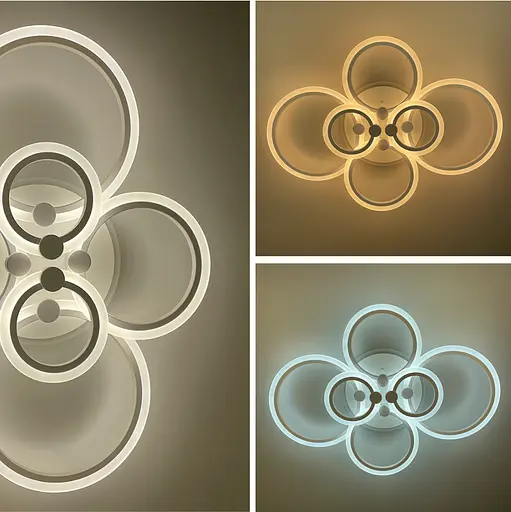 Светодиодная люстра Senta на 6 колец в белом корпусе Line.F A 2374/6 RGB WT - фото 7