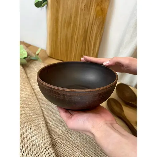 Миска керамічна (глиняна) Гладка 700 мл - фото 3