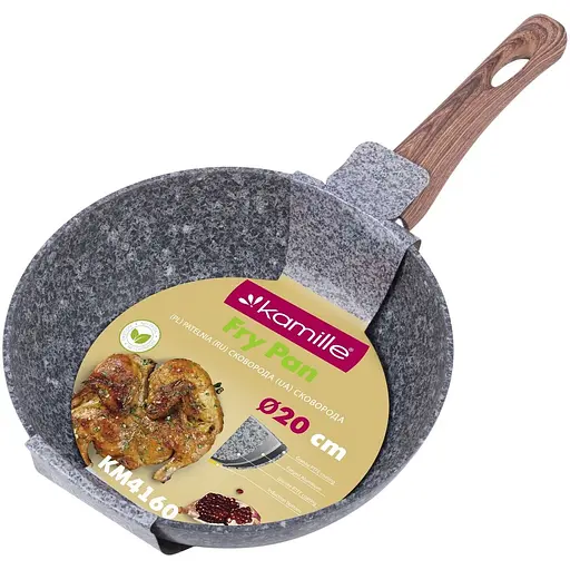 Сковорода с антипригарным покрытием Kamille 20 см Серая 000274958