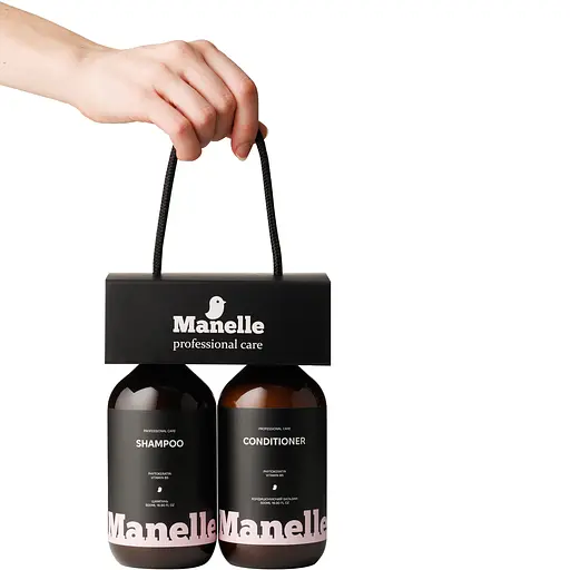 Набор для волос Manelle Professional Care Phytokeratin & Vitamin B5 Shampoo + Conditioner (MN_DS_PKVB_500) - фото 5