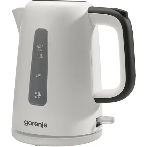Gorenje Электрочайник 1.7 л, Strix контроль, пластик, белый