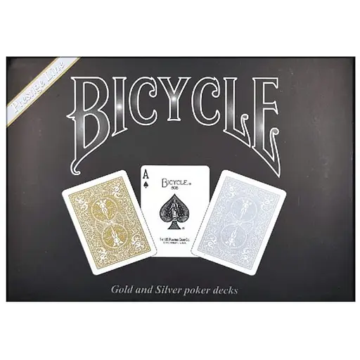 Карти гральні United States Playing Card Company Bicycle Prestige Line Set 2 decks Gold & Silver (2 колоди) (PC_BPLS2) - фото 1
