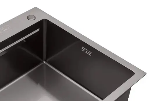 Кухонная мойка Kroner KRP Schwarze - 6350HM PVD (3.0/1.0 мм) (CV031453) - фото 4