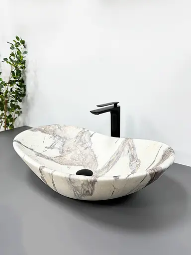 Умивальник VBI Turin thunder matt накладний VBI-011504, Мармур - фото 3