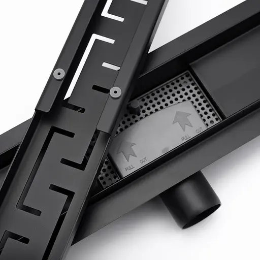 Душовий канал Rea Greek black mat T 90 см REA-G8003 - фото 10