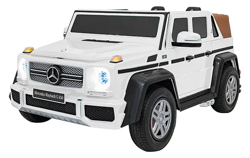 Детский электромобиль Mercedes Benz Maybach G650, с регулировкой сидений, белый