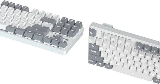 Клавіатура дротова GamePro Genesis Metallic Outemu Red Swithes USB White (MK110W) - фото 6