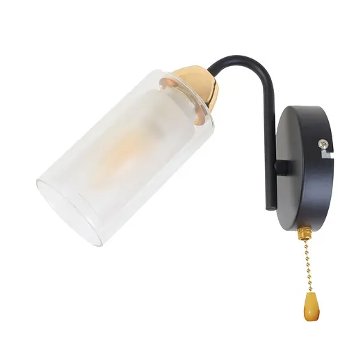 Бра Brille LK-672W/1 настінне накладне у спальню E14 BK/G - фото 2