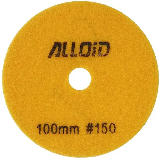 Круг алмазний Alloid Building Tools шліфувальний на липучці 100 мм зерно 150 (DD-63285) - фото 1