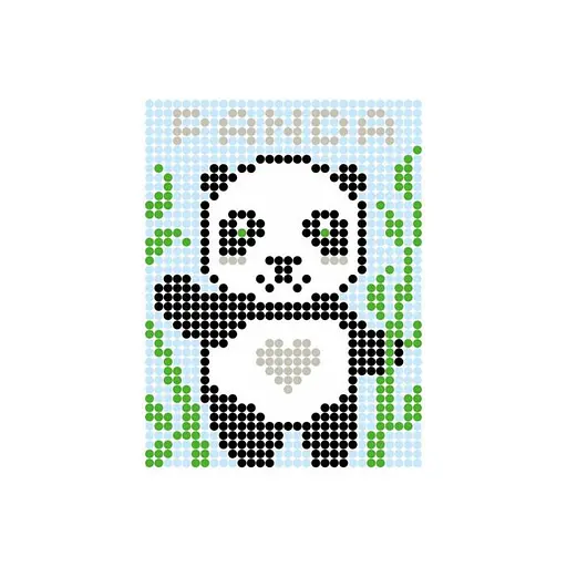 Картина по номерам стикерами в тубусе "Панда", 1200 стикеров 1852 33х48 см - фото 2