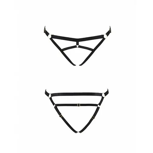Трусики стрінги зі стреп KELIS THONG black - Passion Exclusive L/XL - фото 5