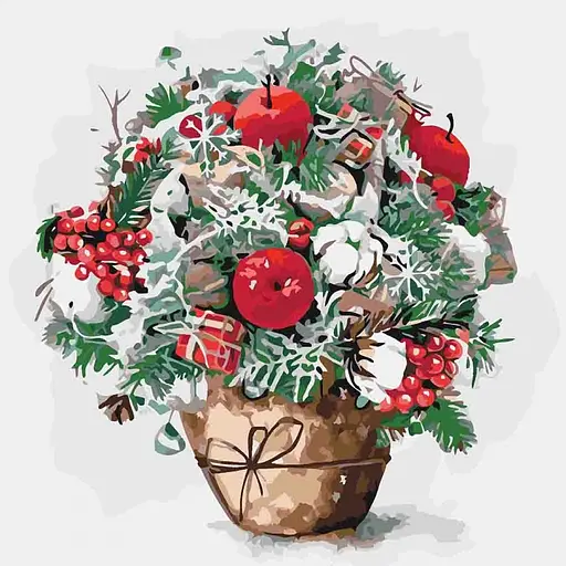 Набір для розпису по номерах ТМ Ideyka Яблучний присмак, 40x40 см, КНО3026