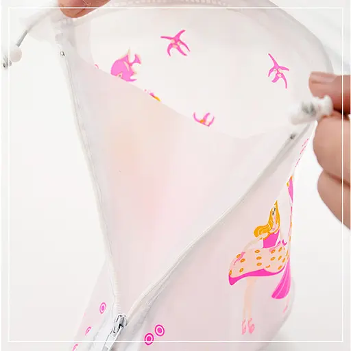 Дитячі гумові бахили Lesko M 20,5 см Рожевий, Дві принцеси (15351) - фото 2