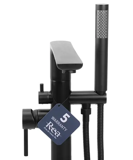 Смеситель для ванны Rea Flores black напольный REA-B2711 Черный матовый - фото 3