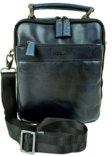 Мужская кожаная сумка Mykhail Ikhtyar синяя sum0028771 - фото 3