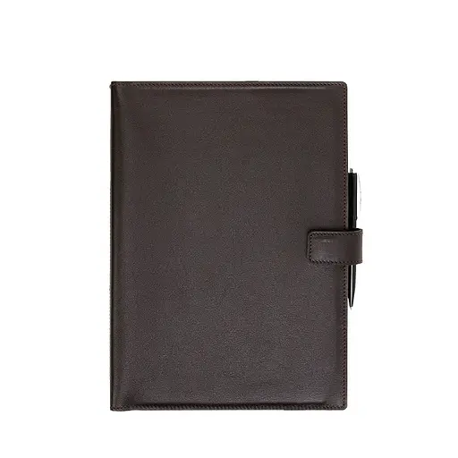 Кожаный блокнот А4 (софт-бук) 9.2 коричневый - фото 8