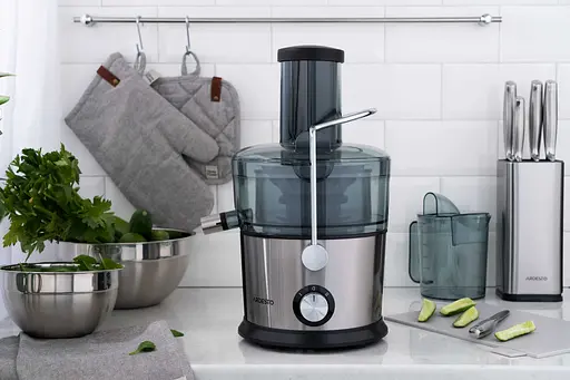 ARDESTO Соковитискач відцентрований 1100Вт, чаша-1л, пластик/метал, сріблясто-чорний - фото 2