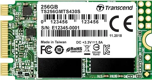 SSD M.2 Накопичувач Transcend MTS430S 512GB (TS512GMTS430S)