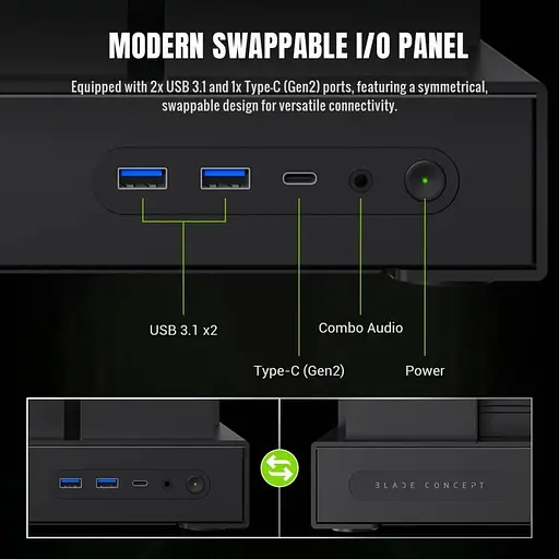 Корпус GameMax Blade Concept RGB, черный (Blade Concept) - фото 15