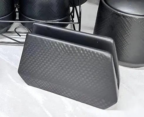 Салфетница керамическая Maestro MR-20001-44 для салфеток Черная - фото 4