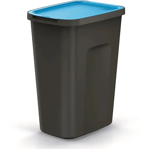 Баки для сортування сміття Prosperplast Keden Compacta Q Plus, комплект 3x35 л, чорний, кришка синя, зелена, жовта - фото 4