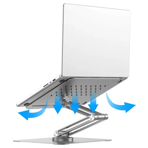 Підставка для ноутбуку WIWU ZM-S801 Rotative Foldable Laptop Stand Silver - фото 2