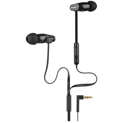 Дротові навушники Awei ES-12hi, 3.5mm, 1.2m, black