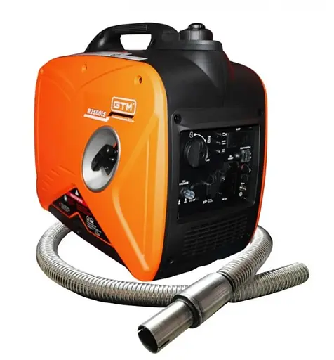 Генератор інверторний GTM 2,3/2,5 кВт, однофазний, ручний запуск, з рукавом для відведення вихлопних газів (R2500IS) - фото 1