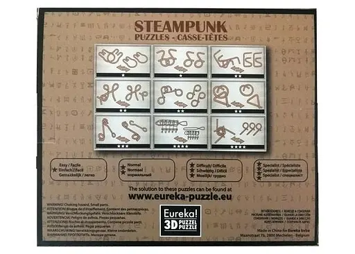 Набор головоломок Eureka Steampunk Puzzles красный 9 шт. (473206) - фото 3