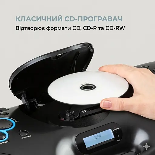 Бумбокс Auna Spacewoofer DAB Boombox CD (10036341) - фото 3