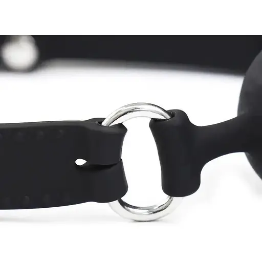 Силіконовий БДСМ-кляп Кістка на ремінці - фото 2
